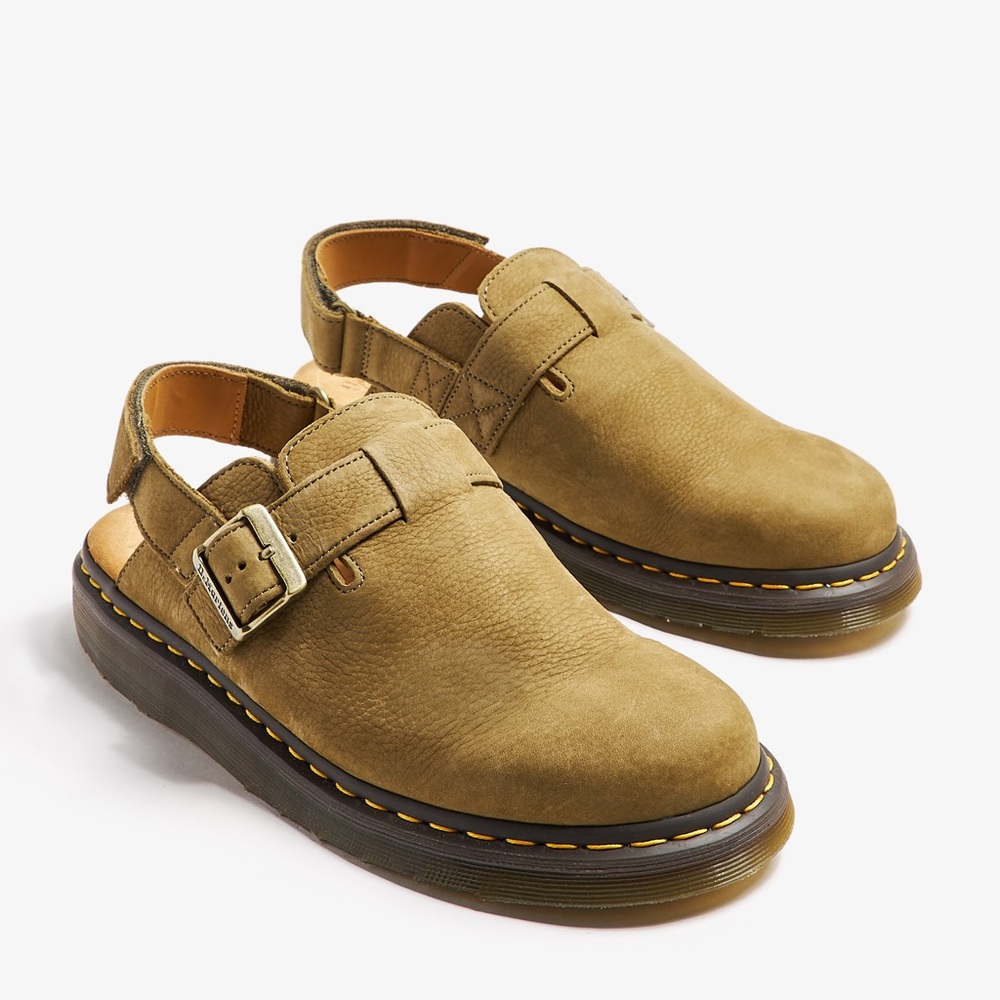 Dr. Martens Jorge II Tan Leather Slip-On Loafers Clogs